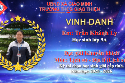 🌟 Tự hào trường THCS Giao Thiện – Nơi ươm mầm và tỏa sáng tài năng!